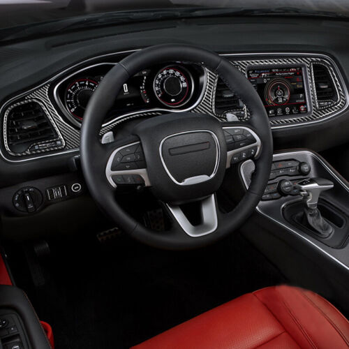 Carbon Fiber Driver Dashboard Air Vent Trim Protector For Dodge Challenger 2015+ - Bild 6 von 12