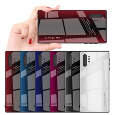 Slim Tempered Glass Back Cover Shockproof Case Fr Samsung S25/S23/S22/A54/A14/S9