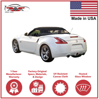Convertible Soft Top Fits 2010-2018 Nissan 370Z w/DOT Heated Glass ...