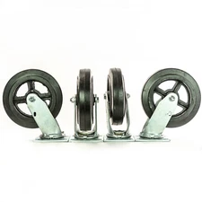8" x 2" HEAVY DUTY Swivel Caster w/ Rubber Wh/ Steel Hub (4) 600lb each Tool Box