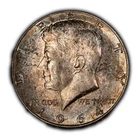 1964 50c Kennedy Half Dollar - Watercolor Toning - BU - SKU-H3336