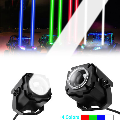 Laser RGB LED Whip Lights Whipless Antenna Remote For RZR Can-Am X3 UTV ATV SXS