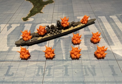 Axis & Allies - Duel Seas - War At Sea - Victory At Sea - Explosion Hit Markers