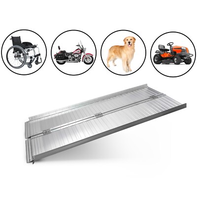 Rollstuhlrampe klappbar Alu Auffahrrampe Verladerampe Rampe Schwellenrampe 150cm