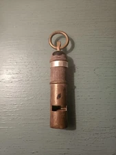 Vintage Brass And Wood Whistle 7 In