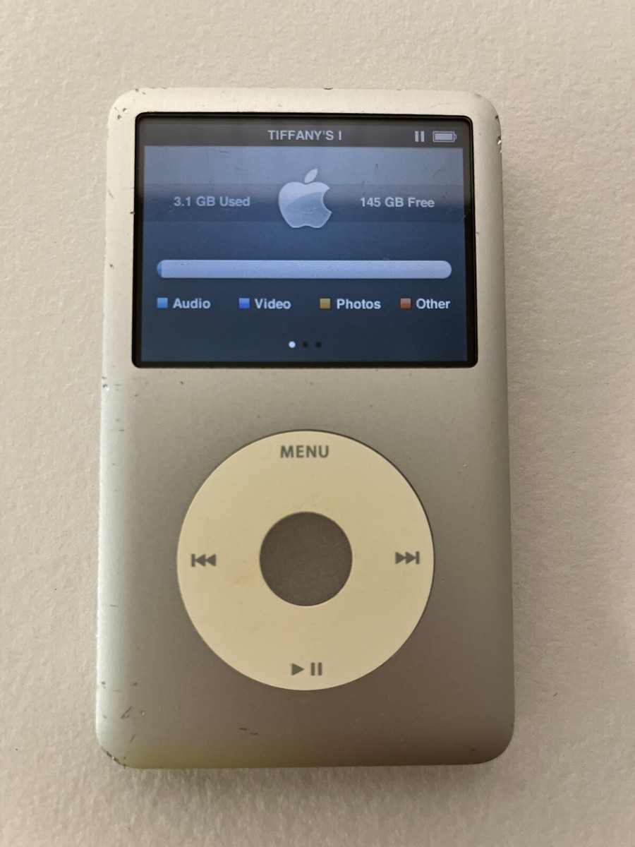 Apple iPod Classic 7th Generation Silver 160GB MC293LL w/ Songs