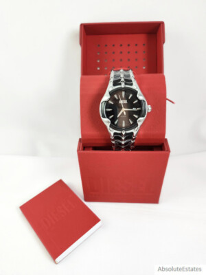 NEW Diesel Vert Limited Edition Black Silver Stainless Mens Watch