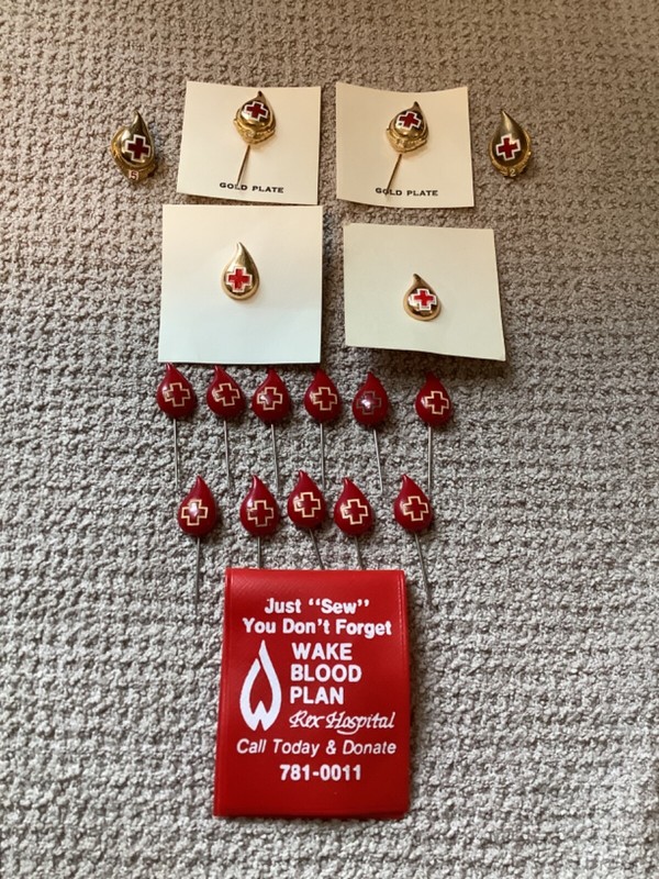 AMERICAN RED CROSS BLOOD DONOR PINS