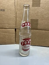 TOPS BEVERAGES MANSFIELD OHIO ACL Soda Bottle Cap Label OH textured glass