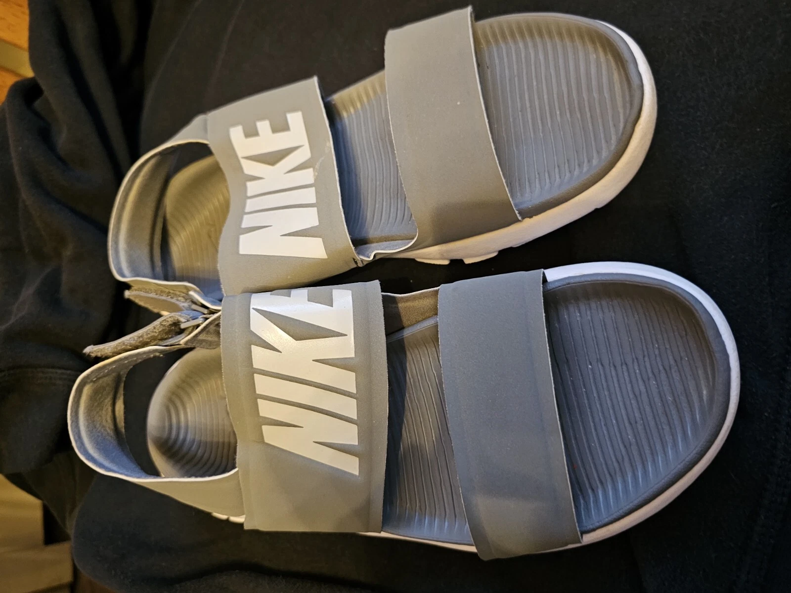 Nike Tanjun sandalo donna taglia 7 grigio freddo cinturino regolabile 882694 002 R#5