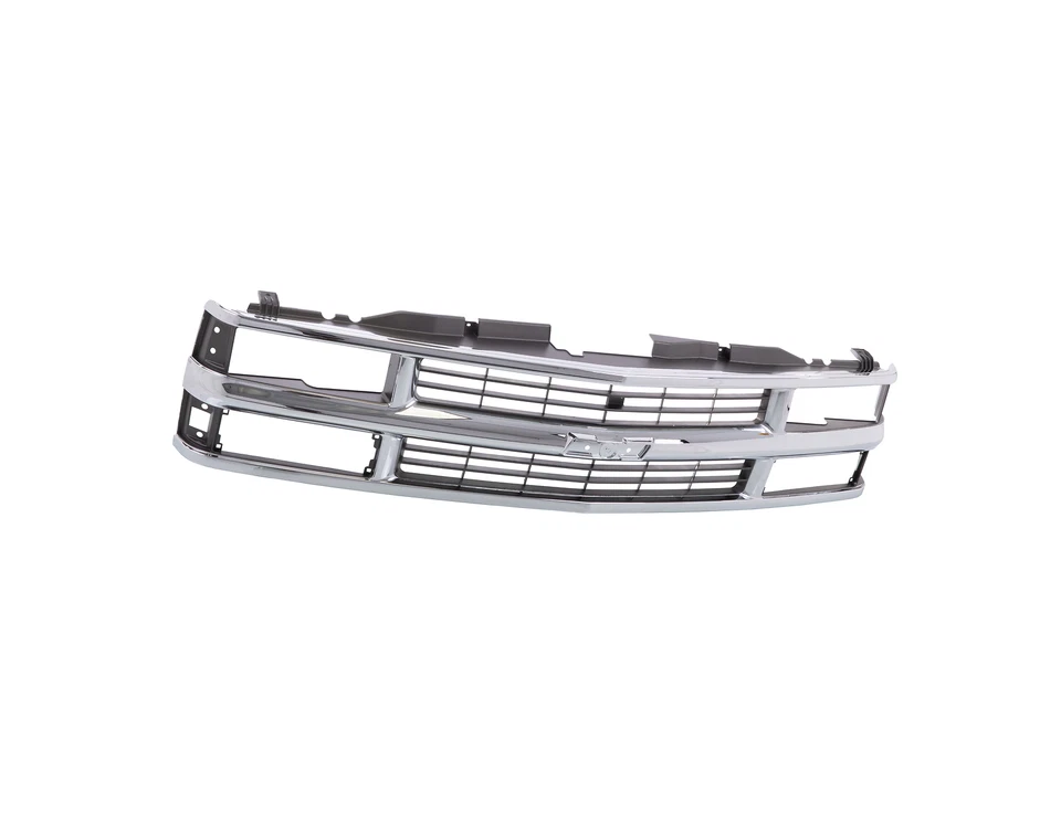 Chrome Grille w/Black Insert For 94-99 Chevy C/K Pickup Suburban Tahoe Blazer Foto 4 de 4