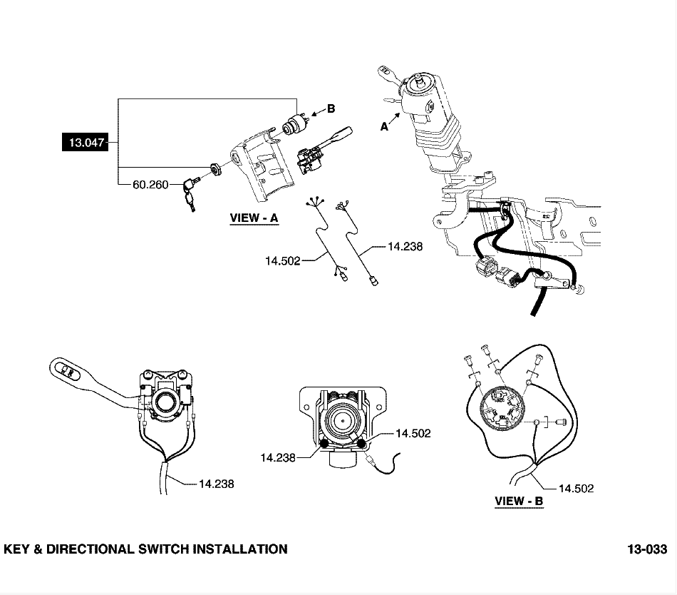CLARK Forklift Ignition Switch Assembly with Two Keys (0777) 8058204