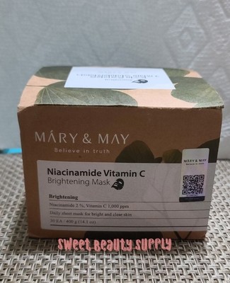 Mary & May  BRIGHTENING MASK Niacinamide Vitamin C  30 Sheets