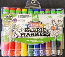 NEW Tulip Fabric Markers 10/Pkg - Rainbow colors # 31648