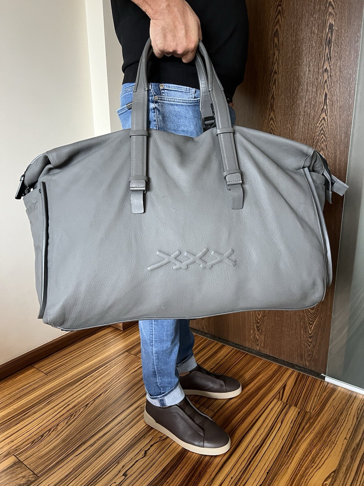 ERMENEGILDO ZEGNA XXX COUTURE FASHION COLLECTION RARE CALF LEATHER