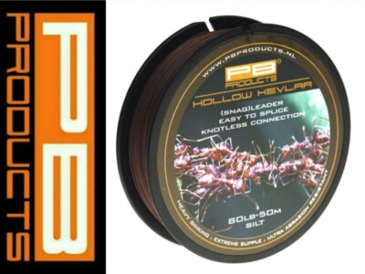 PB Products Hollow Kevlar 80lbs snag leader braid *ALL COLOURS* made with kevlar