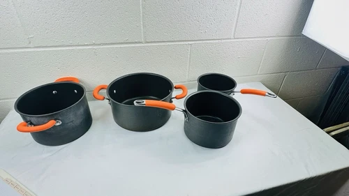 Rachael Ray Brights Hard Anodized Cookware Set Non-Stick Set Of 4