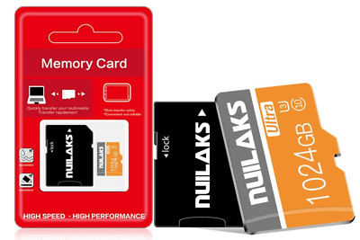 1 TB Micro SD / SD Memory Card 1 TB High Speed Waterproof Class 10
