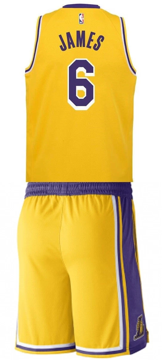 COMPLETO CANOTTA+PANTA X COLLEZIONE BAMBINO/KIDS(8/14 ANNI)-BASKET-LAKERS-JAMES