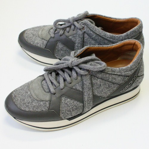 grey felt trainers