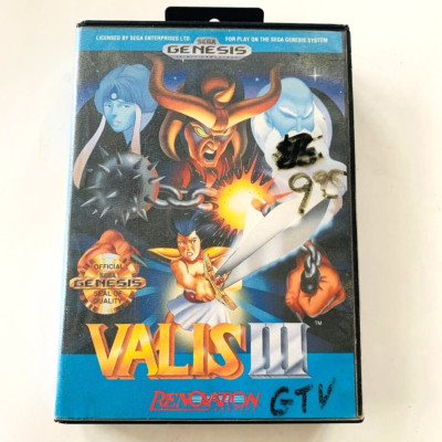 Valis III 3 (Sega Genesis, 1991)  Complete With Manual & Case AUTHENTIC TESTED!