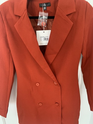 Missguided Petite Rust Red Blazer Dress 