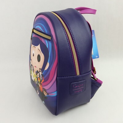 Loungefly Coraline Mini Backpack Bag Jones Family Wybie  display picture 3