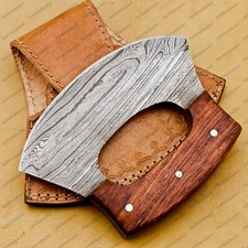 Handmade Damascus Chef Kitchen Ulu Knife Making Custom 100% Handmade Damascus