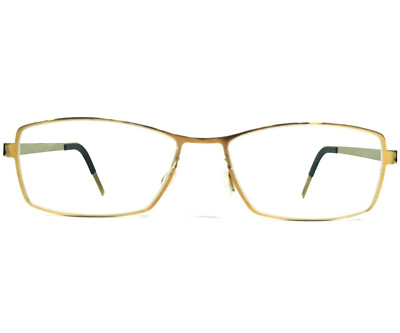 Lindberg Eyeglasses Frames 9506 Col. P60 Shiny Gold Rectangular 50-15-125