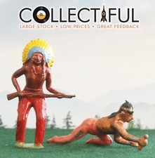 CRESCENT - VINTAGE LEAD FIGURES - AMERICAN INDIANS X 2 - BRITAINS SCALE   1127