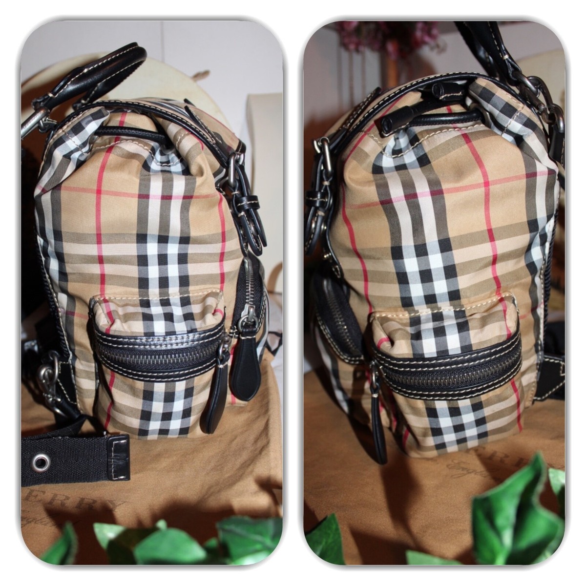 POSH-BURBERRY SIGNATURE NOVA CHECK MINI RUCKSACK BACKPACK POSH-BURBERRY SIGNATURE NOVA CHECK MINI RUCKSACK BACKPACK
