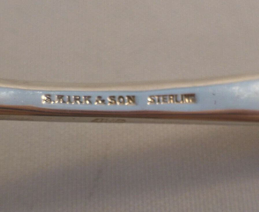 ANTIGUO TENEDOR(S) DE ALMUERZO MARYLAND GRABADO-KIRK ESTERLINA Foto 3 de 3
