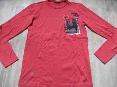 GIN TONIC schönes Langarmshirt m. Druck Gr. M rot NEUw.  KD517