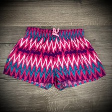 Girls 7/8 BATGIRL SHORTS pink geometric Batman DC comics Youth Medium EUC