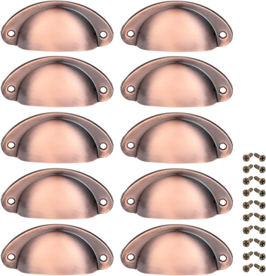 #ad 10 Packs Vintage Cup Pulls 3.23quot; x 1.38quot; Cabinet Drawer Pull Decorative Kitche $13.99