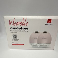 HORIGEN AOV6861 Wearable Hands-Free Double Electric Breast Pump 24mm Pink