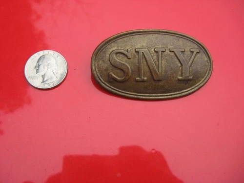 ORIGINAL CIVIL WAR SNY CARTRIDGE BOX PLATE NON-DUG from Ray M. Culter Collection
