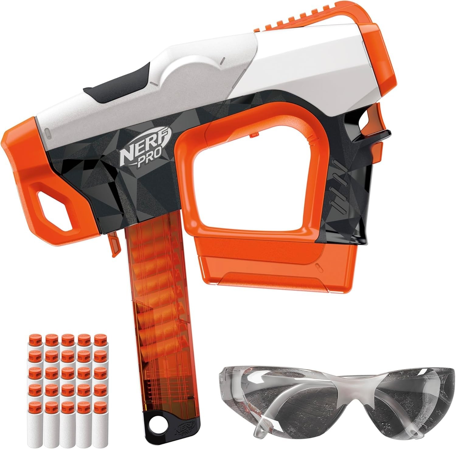 Nerf Pro Sender Semi Auto Blasters 150 FPS 30 Darts Eyewear for Teens 14+