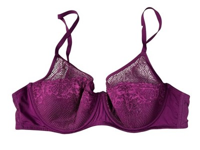 Maidenform SE9502 Underwire Lace Bra  Size 38B  Burgundy