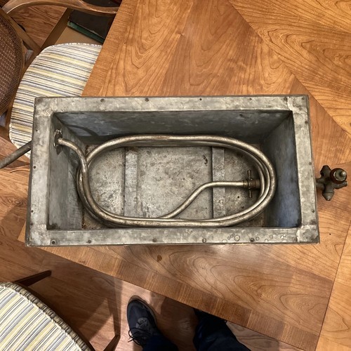 Antique Wood-Brass-Galvanized Beer-Tap-Cooler 27”L-11.5”W-11.5”T,Coils-Tap Stuck - Picture 14 of 22