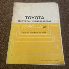 Diagrama de cableado eléctrico manual Toyota Corolla AE80 AE82 CE80 APR 1983