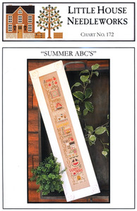 Little House Needleworks SUMMER ABC'S Cross Stitch Pattern Only ~ long sampler