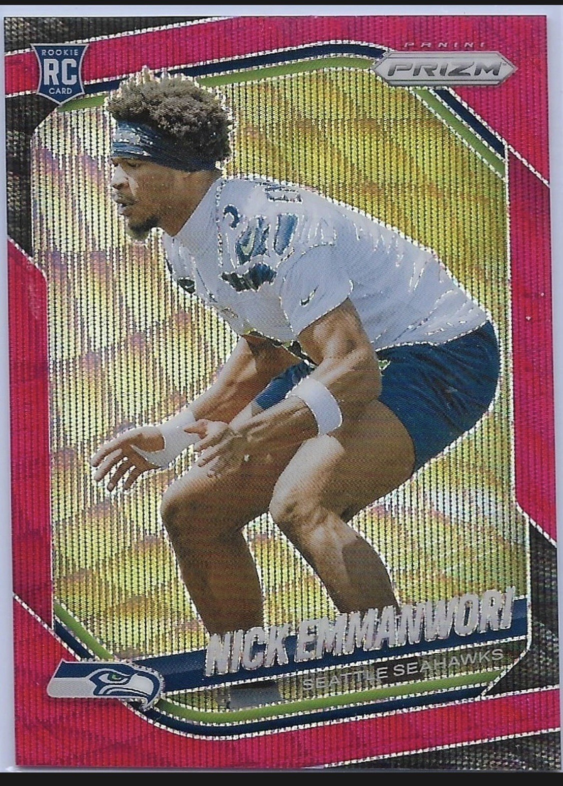 2025 Panini Prizm - Rookies Nick Emmanwori #320 Red Wave Prizm /149 (RC)
