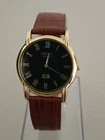 Rare vintage Seiko Slim Tank Quartz Japan Made Black Dial Men's Wrist Watch