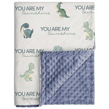 Dinosaur Baby Blankets for Boys, Super Soft Newborn Nursery Blanket with Doub...