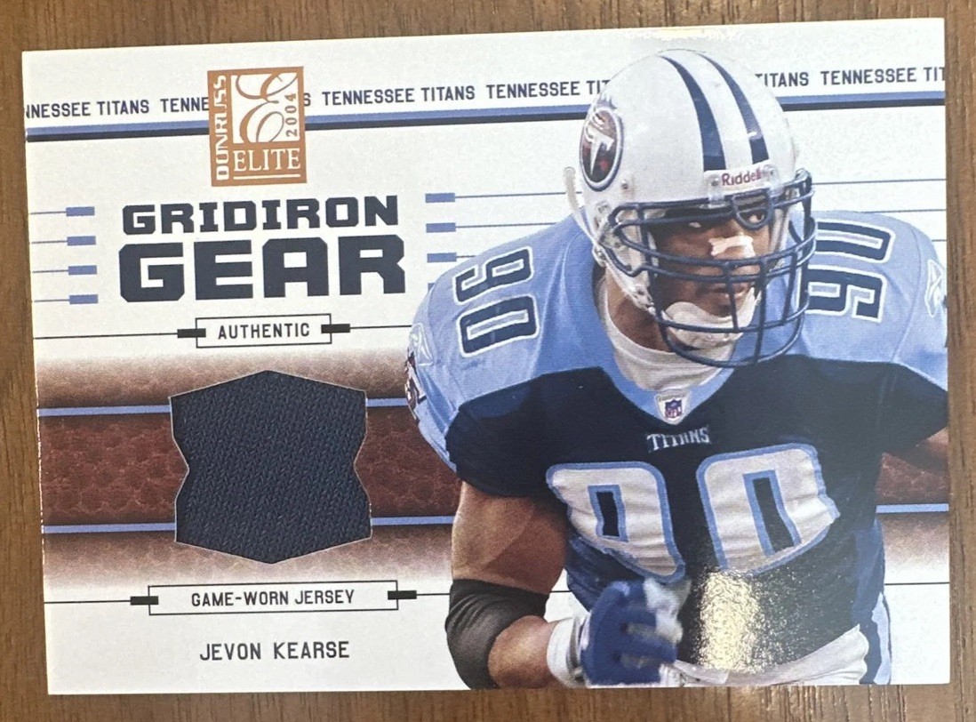 2004 Donruss Elite - Gridiron Gear Jevon Kearse GAME USED Jersey Bronze /250