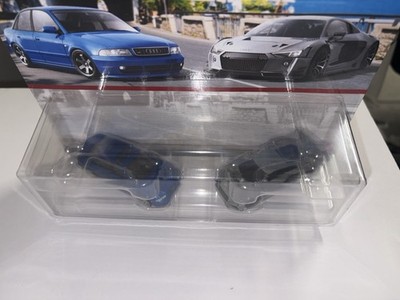 Hot Wheels Premium Car Culture Twin 2 Pack Audi S4 Quattro & Audi R8 LMS