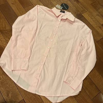 White Fox Brand Pink Button Down S/M NWT