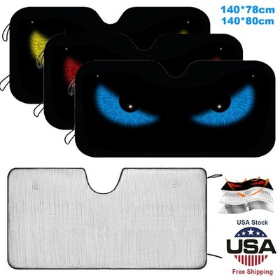 Car Windshield Sunshade Eyes Foldable Sun Shield Blocks UV Rays Keep Auto Cool