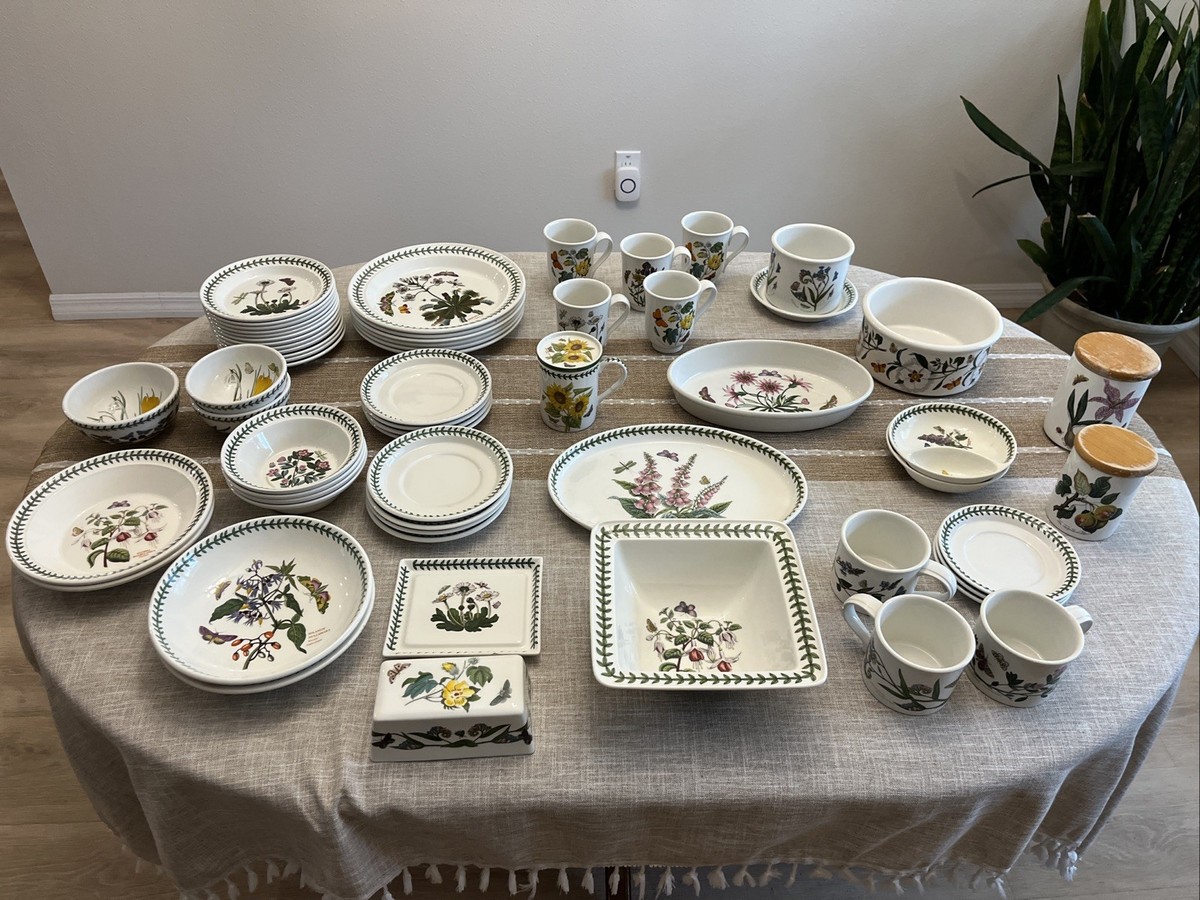 Massive 62 Piece Vintage PORTMEIRION BOTANIC GARDEN Dishes Set | eBay